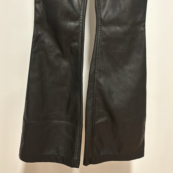 Hollister faux leather high rise flare pants. - Picture 3 of 9